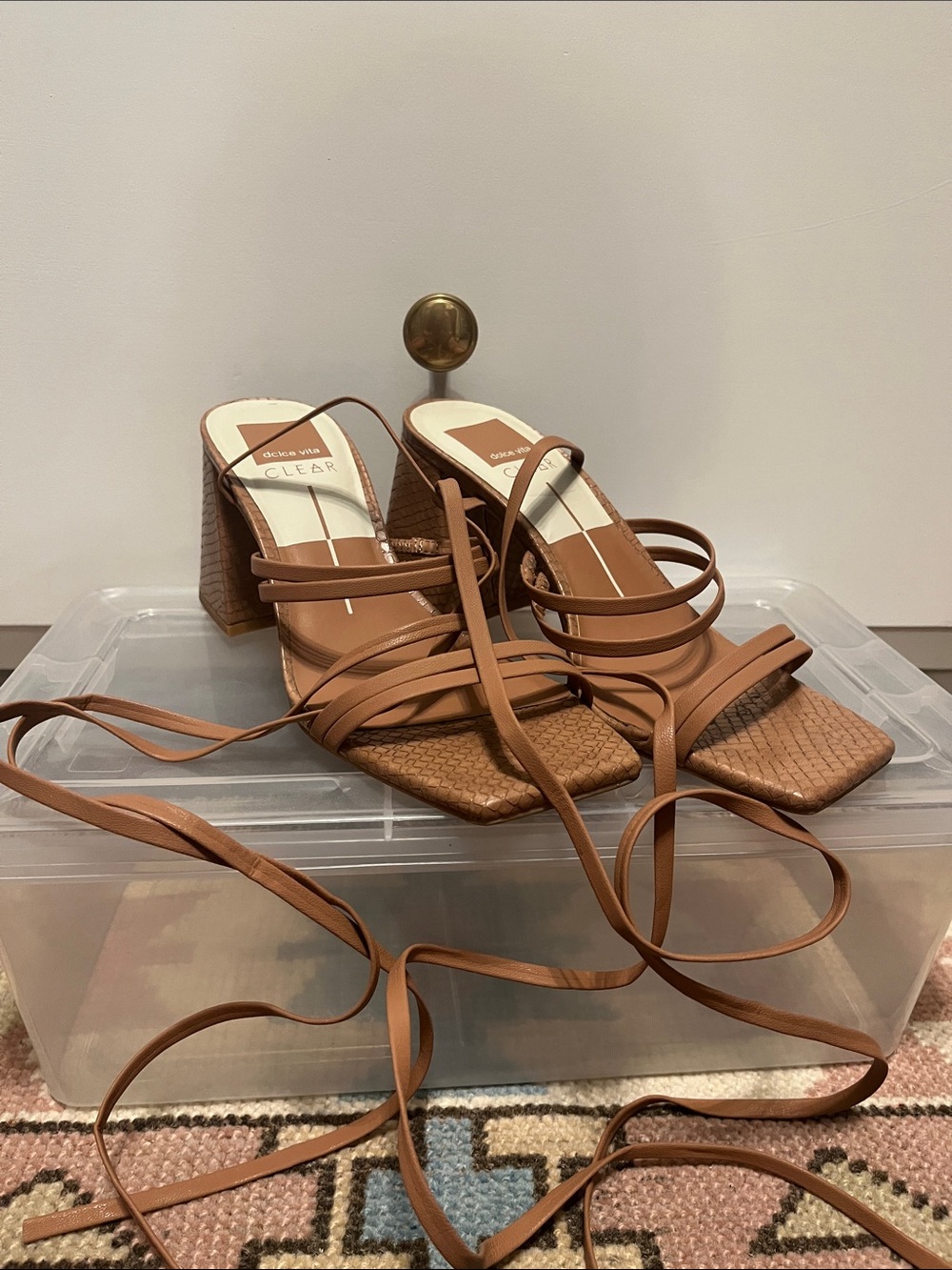 Dolce Vita Square-Toe Block Heels